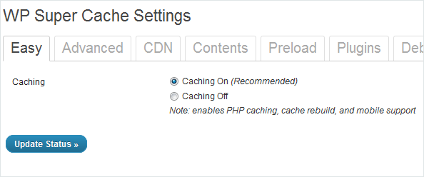 Check  Caching On