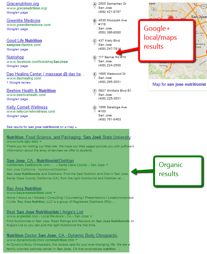 organic seo for local queries