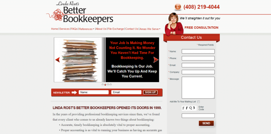 Linda Rost’s Better Bookkeepers WordPress development